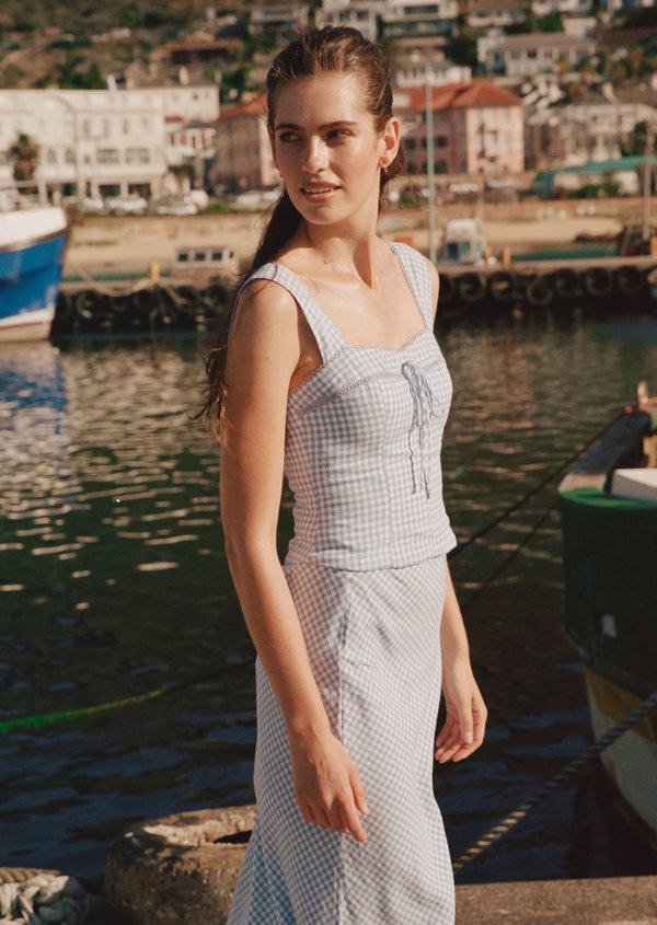 Karmen Top - Picnic Blue