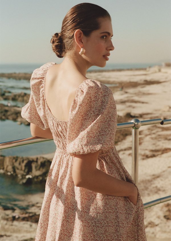 Katharine Midi Dress - Berry Seal