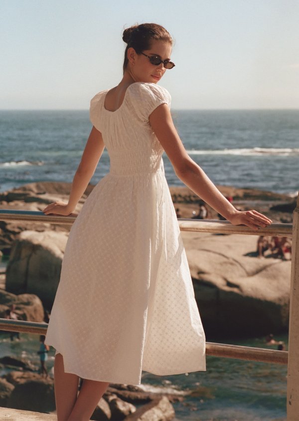 Mia Midi Dress - Cloud Dancer