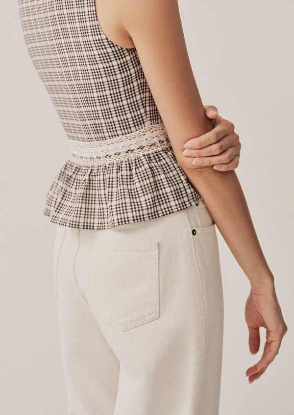 May Tapered Ankle Jeans - White