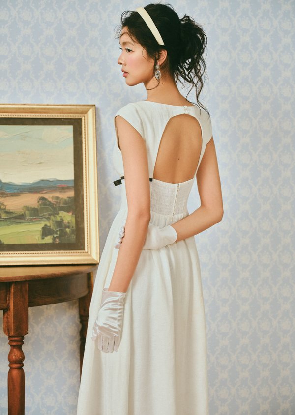 Moonpetal Midaxi Dress - White