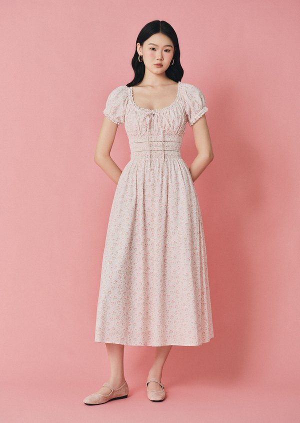 Maribeth Midi Dress - Peony Blush