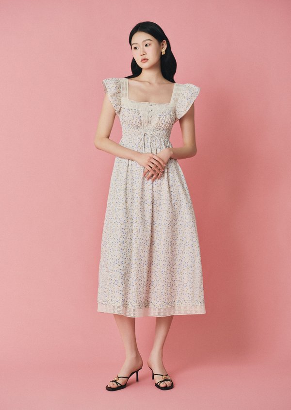 Paxton Midi Dress - Sweet Pea In Sunday