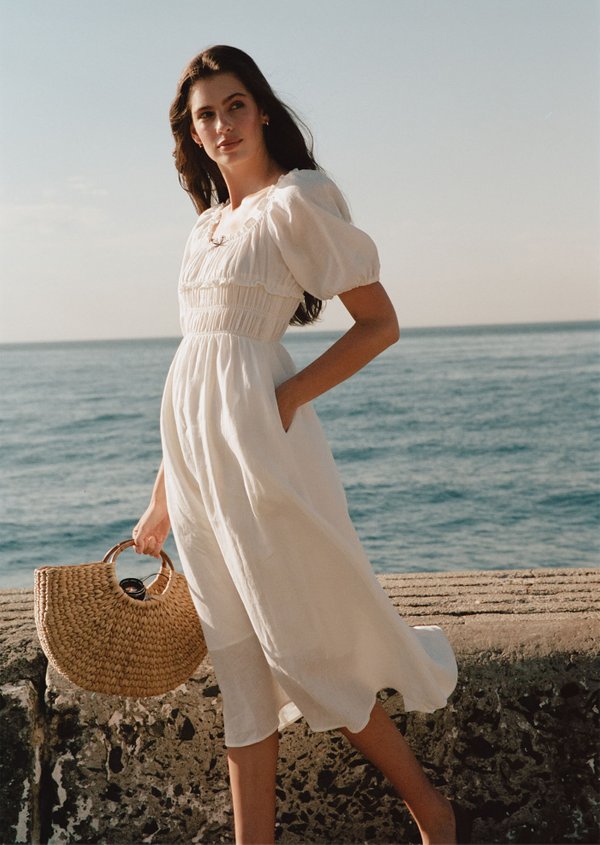 Tate Midaxi Dress - White