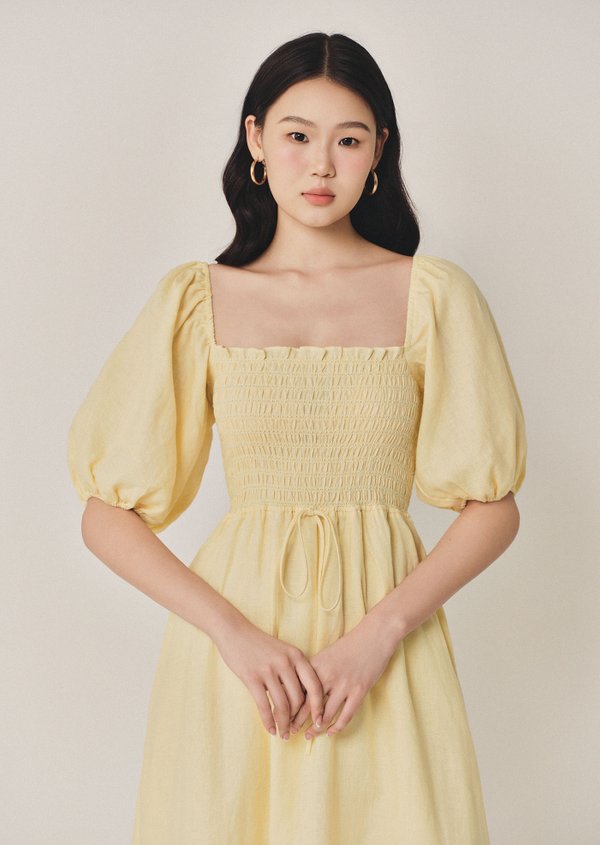 Anna Maxi Dress - Pale Yellow