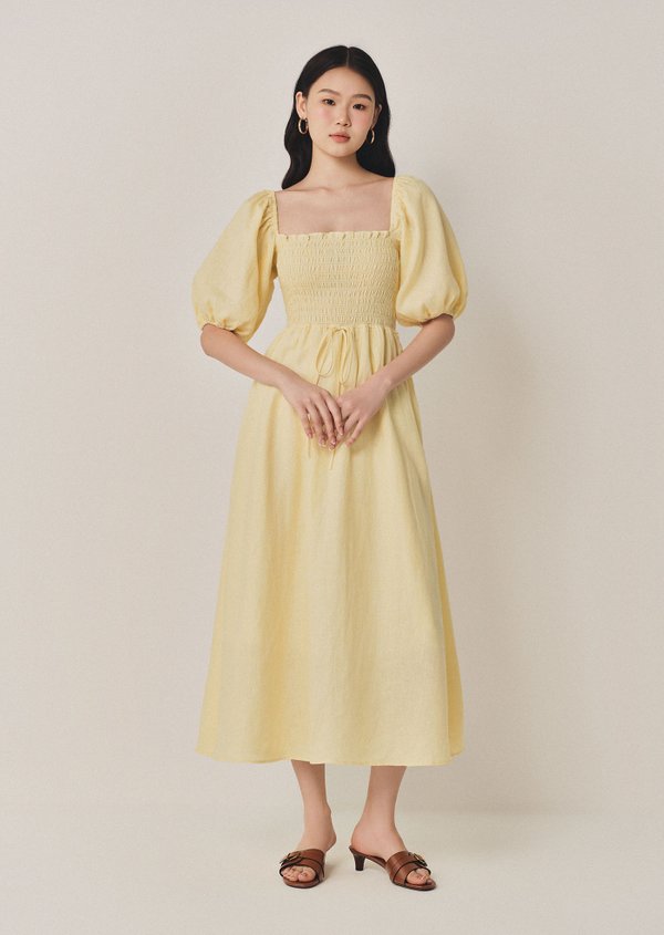 Anna Maxi Dress - Pale Yellow