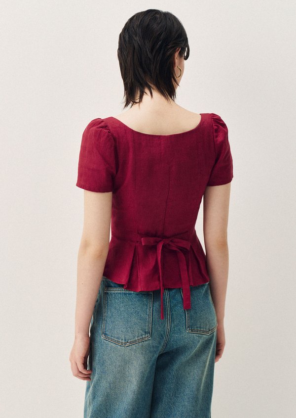 Sachie Top - Burgundy
