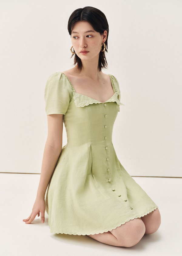 Verbena Mini Dress - Tea
