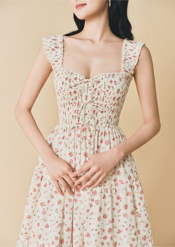 Daphne Midi Dress - Rosewater Mist