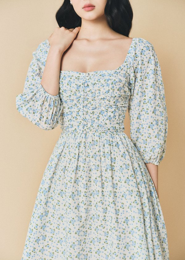 Lennox Midaxi Dress - Lovebird In Whisper