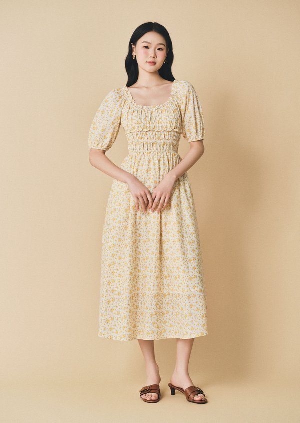 Tate Midaxi Dress - Lovebird In Meadow