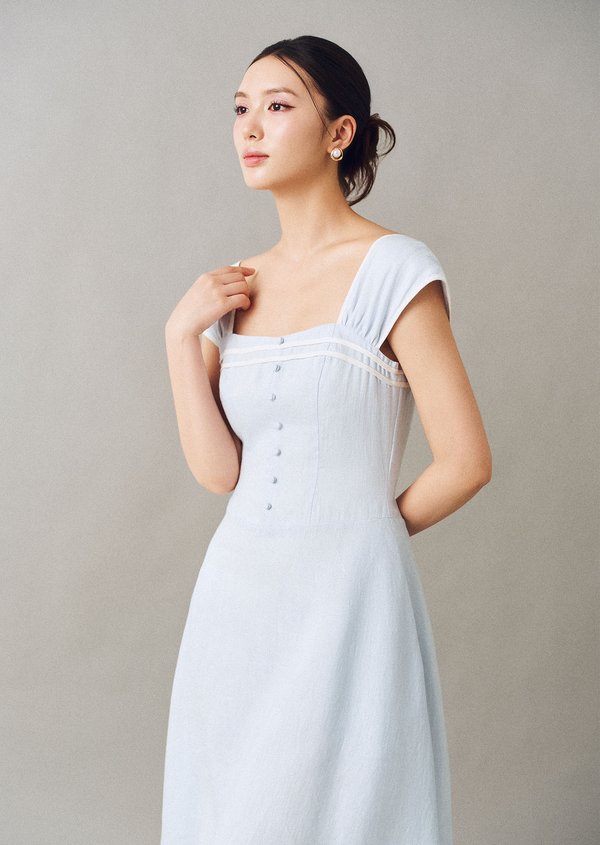 Belinda Midi Dress - Baby Blue