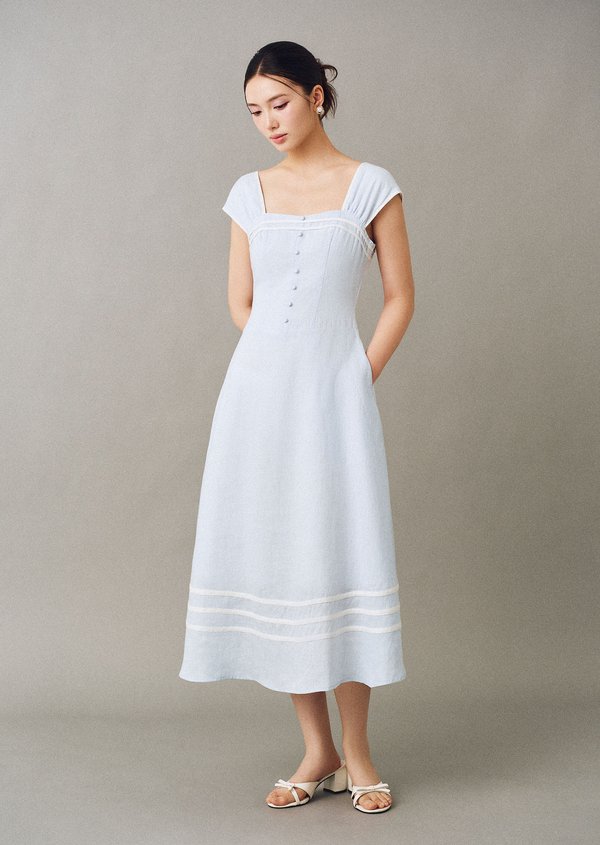 Belinda Midi Dress - Baby Blue