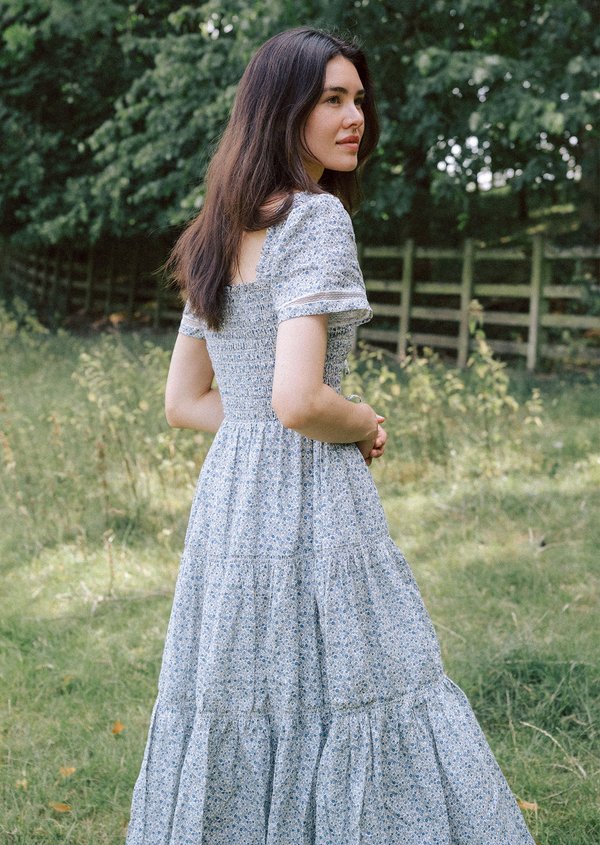 Christine Midi Dress - Indigo Ink V2