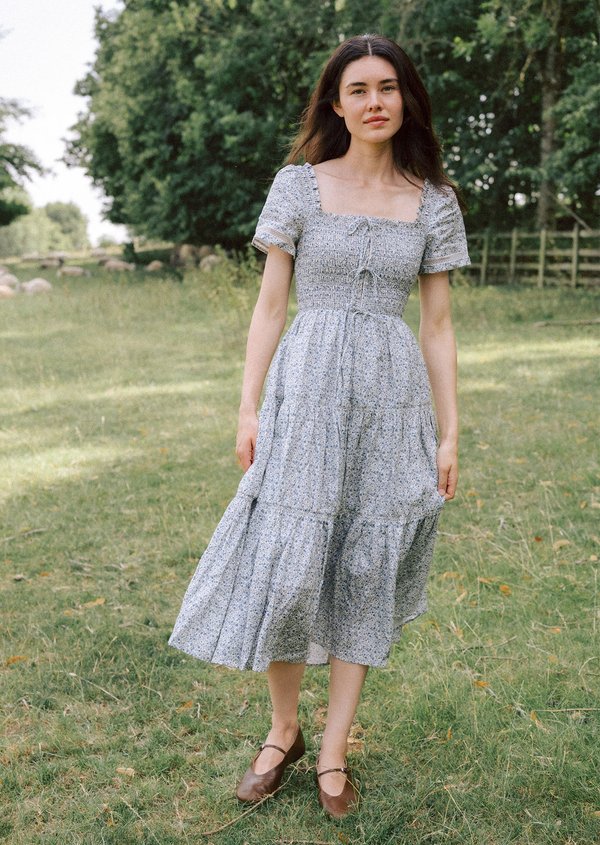 Christine Midi Dress - Indigo Ink V2