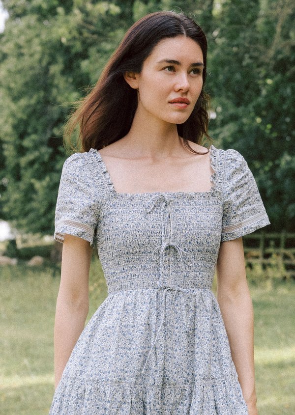 Christine Midi Dress - Indigo Ink V2