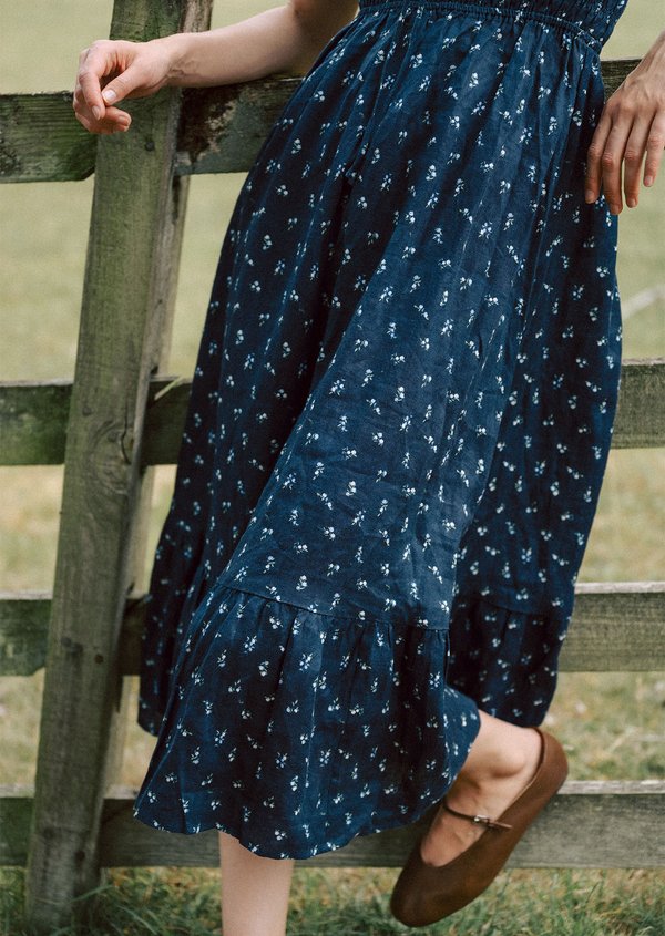 Gibson Midi Dress - Pomegranate in Midnight