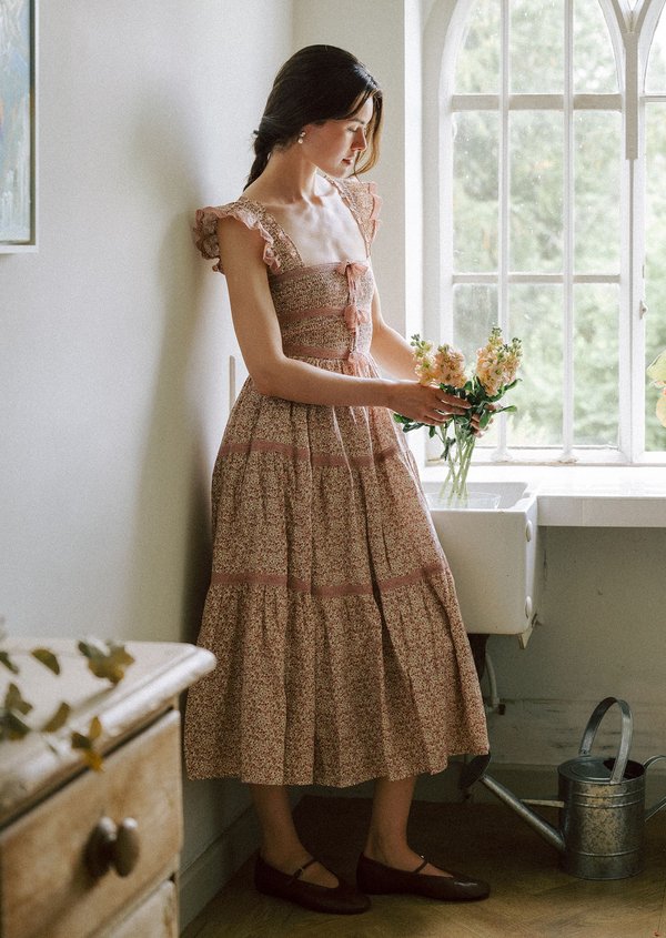 Hilly Midi Dress - Berry Seal