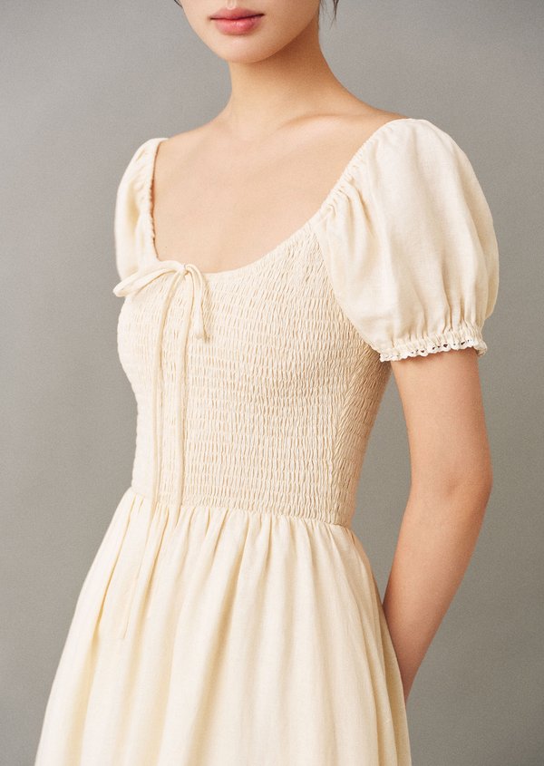 Helga Midi Dress - Cream