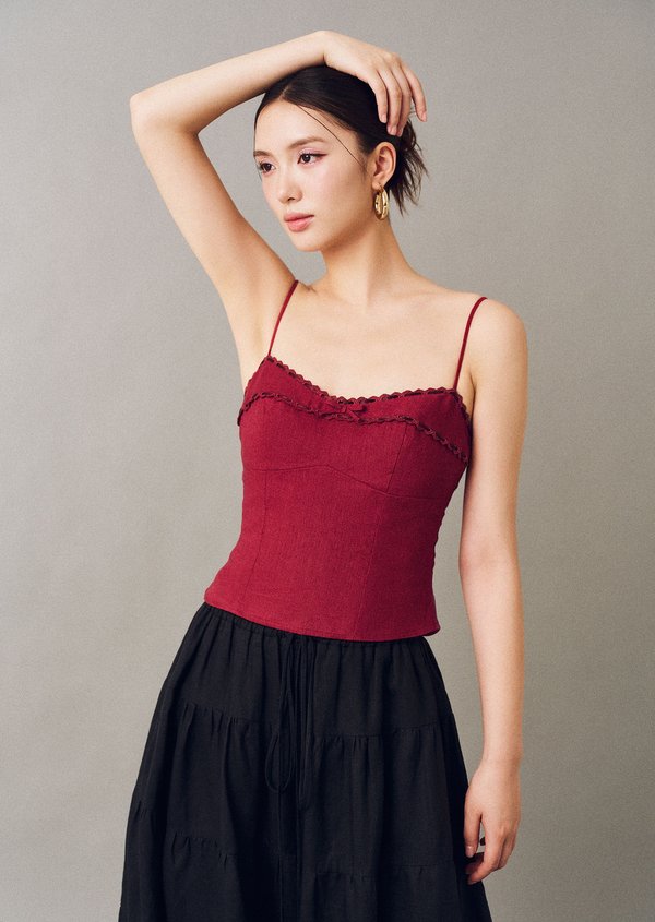 Ivara Top - Burgundy