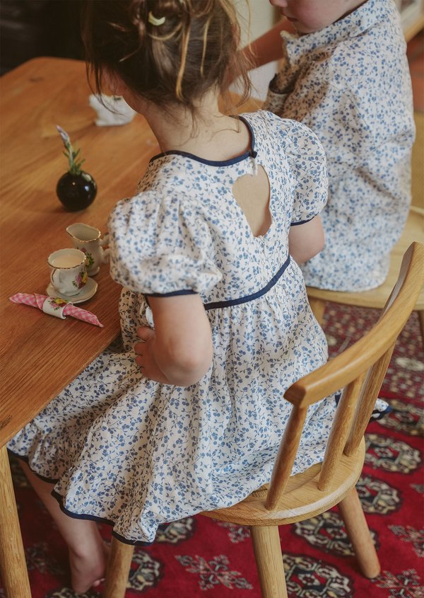 Julie Dress - Wild Prunes in Blue Shadow