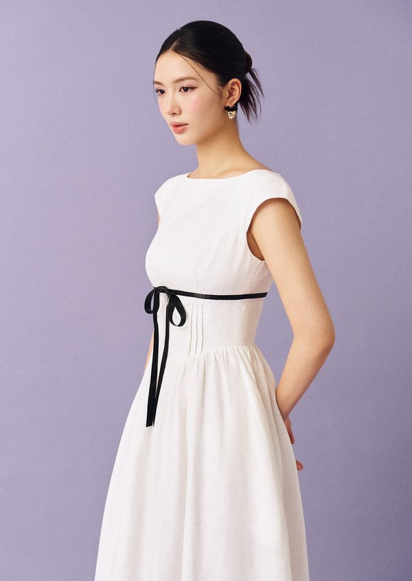 Moonpetal Midaxi Dress - White