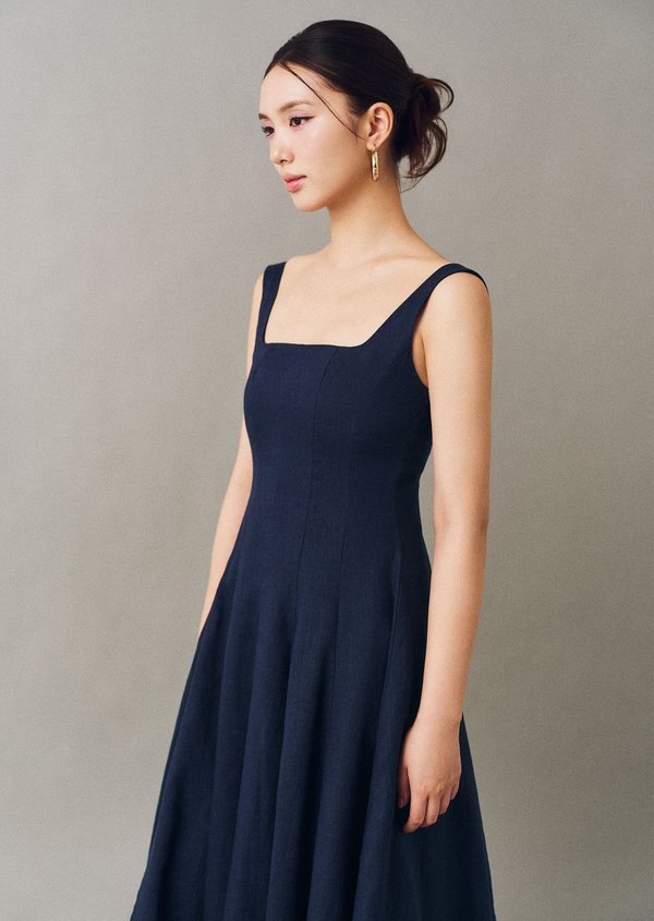 Nadia Midaxi Dress - Navy