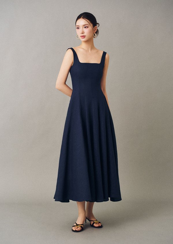 Nadia Midaxi Dress - Navy