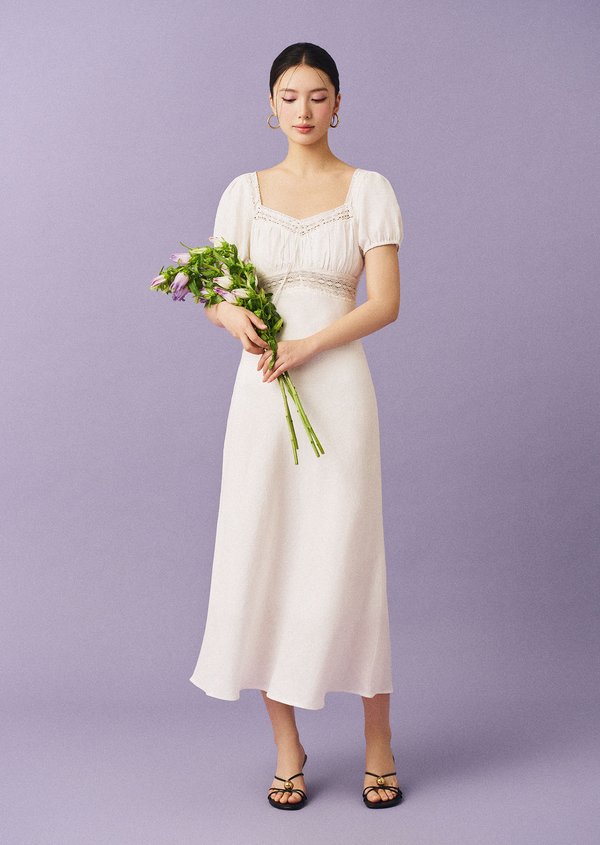 Scottie Midi Dress - White