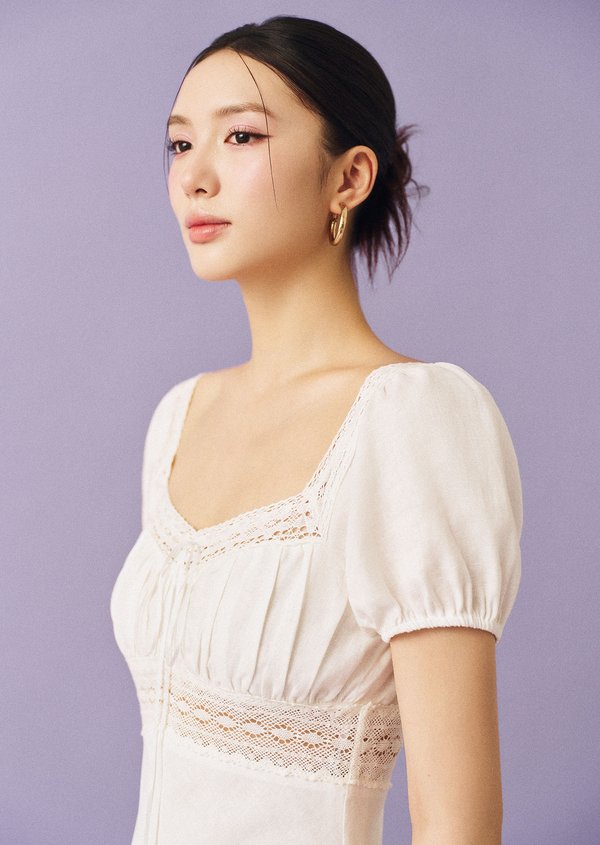 Scottie Midi Dress - White
