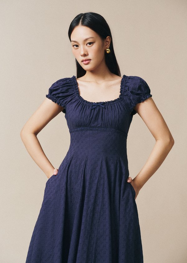 Aisha Midaxi Dress - Navy