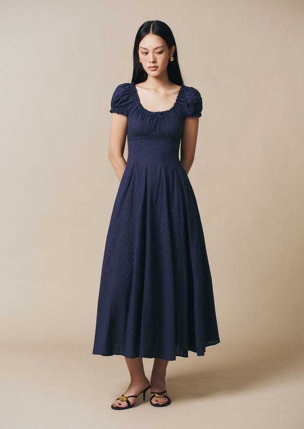 Aisha Midaxi Dress - Navy