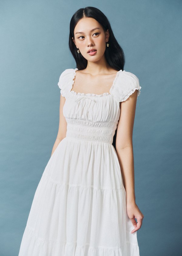 Auvery Midi Dress - White