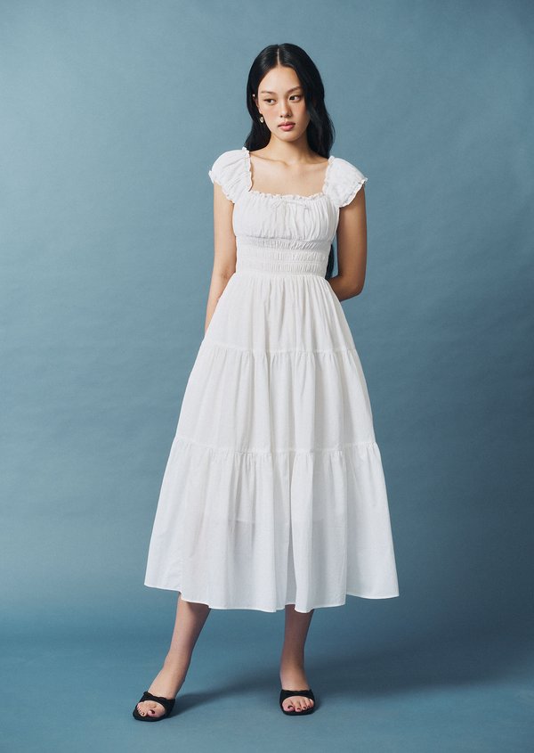 Auvery Midi Dress - White