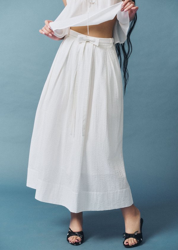 Tullberry Midaxi Skirt - White