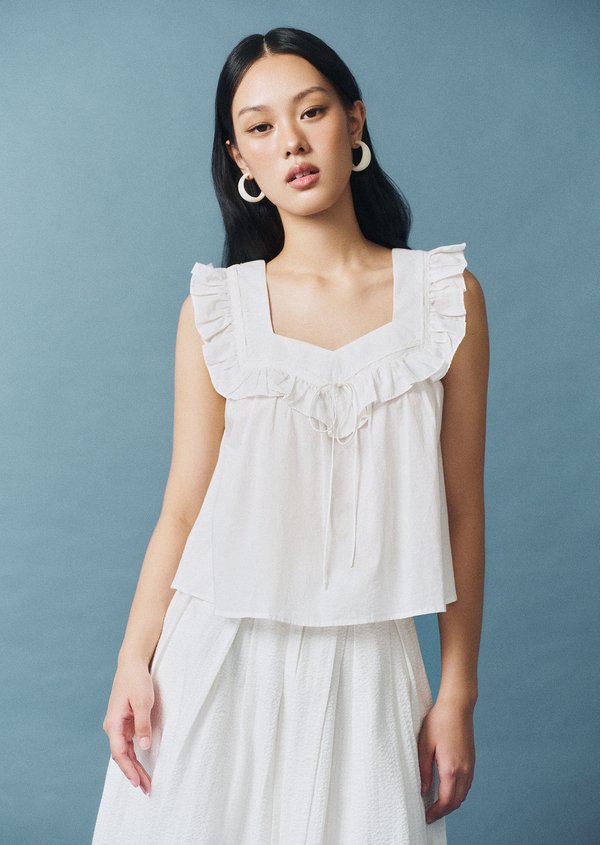 Petaline Top - White