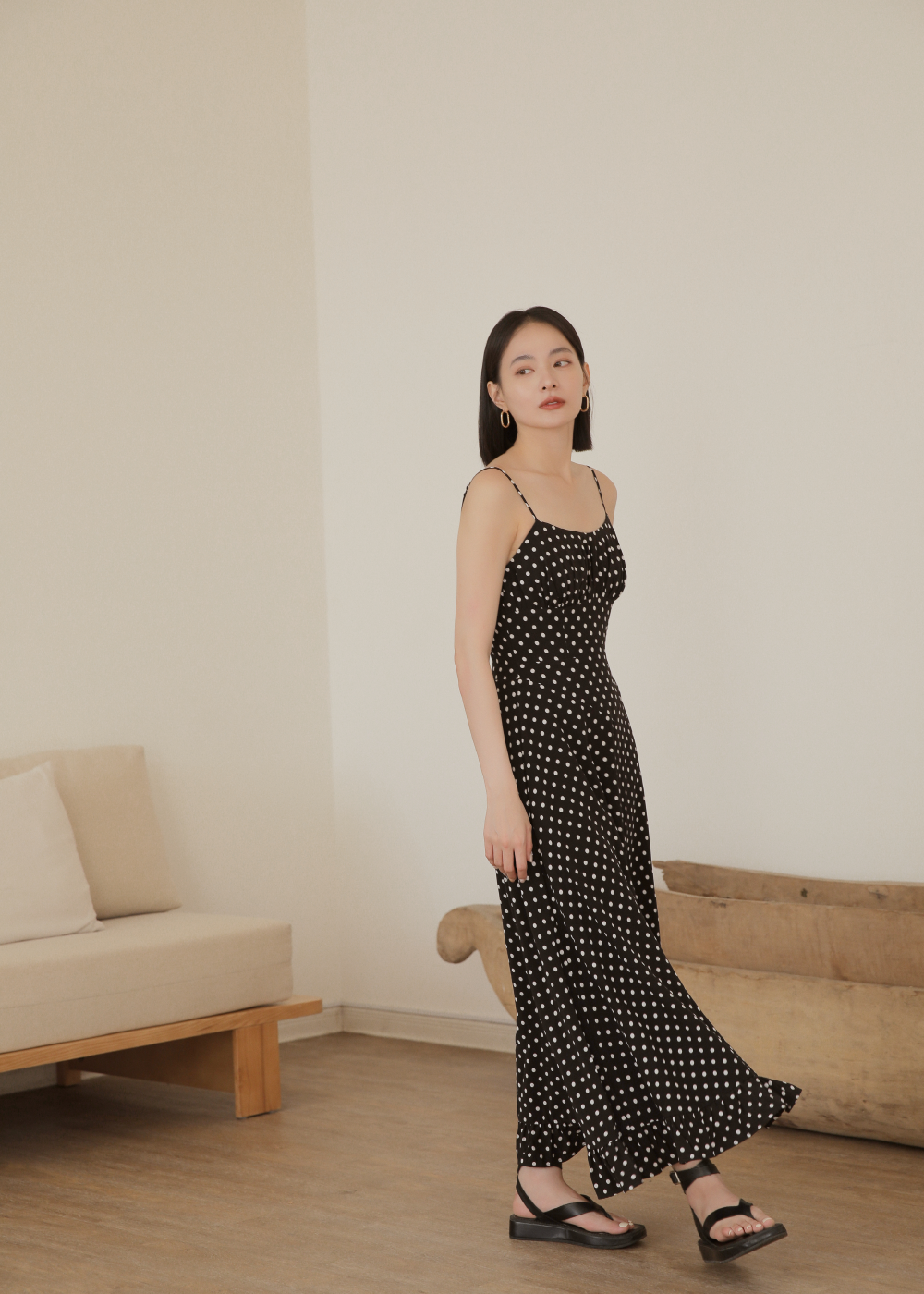 Rosalie Maxi Dress - Polka Dot | Caramel Monster