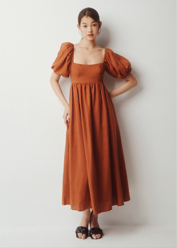 Sherlyn Midaxi Dress - Burnt Orange Sherlyn Midaxi Dress - Burnt Orange