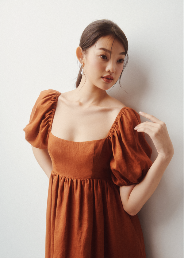 Sherlyn Midaxi Dress - Burnt Orange Sherlyn Midaxi Dress - Burnt Orange