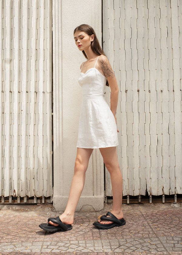 Pistachios Mini Dress - White Pistachios Mini Dress - White