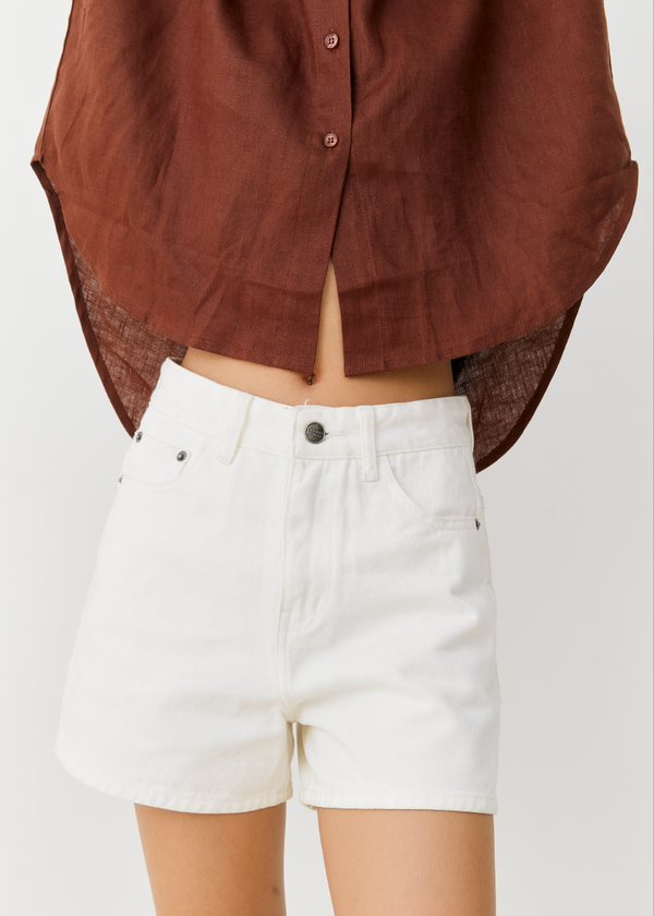 Lana Mom Shorts - White Lana Mom Shorts - White