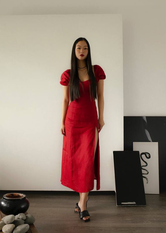 Venus Midi Dress - Black | Caramel Monster