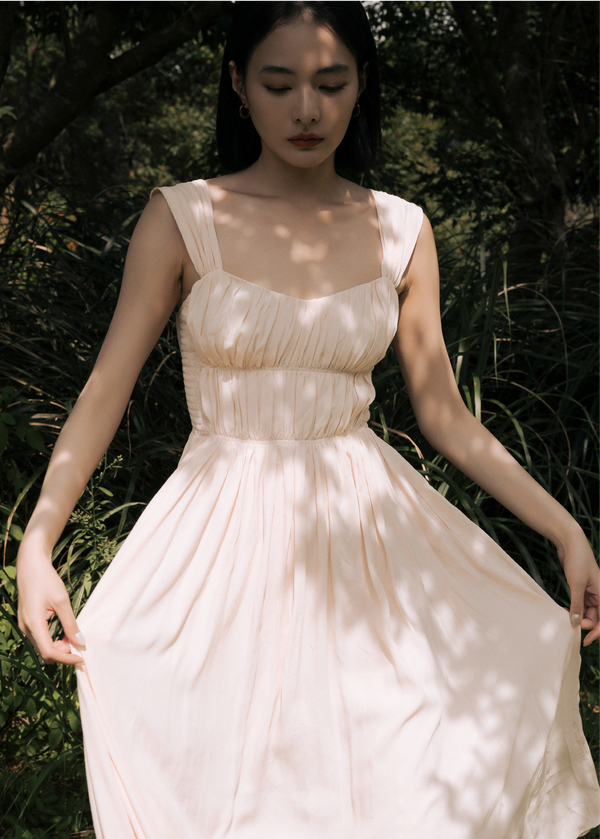 Jeslin Midi Dress - Vanilla Jeslin Midi Dress - Vanilla