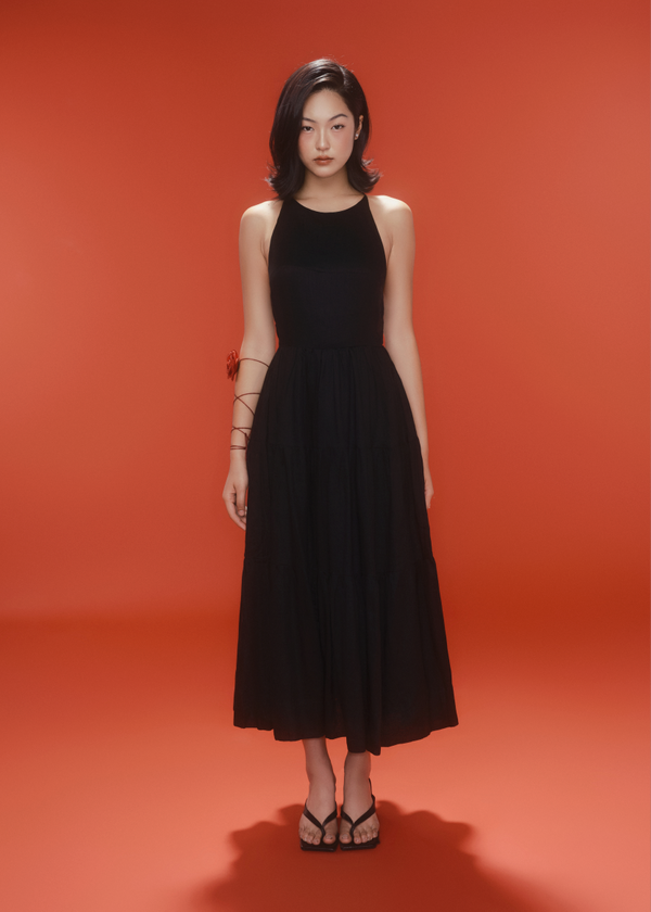 Lois Midi Dress - Black