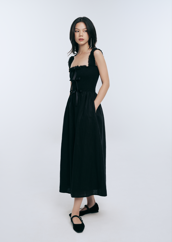 Bridgerton Midi Dress - Black
