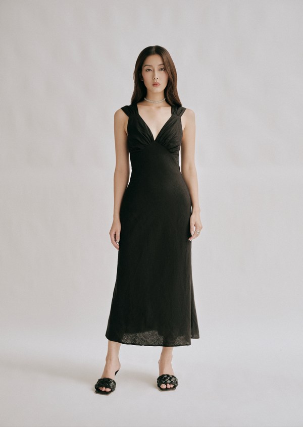 Beatrice Midi Dress - Black