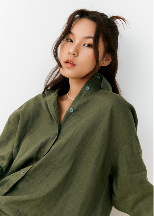 Pepper Oversize Shirt - Basil Pepper Oversize Shirt - Basil