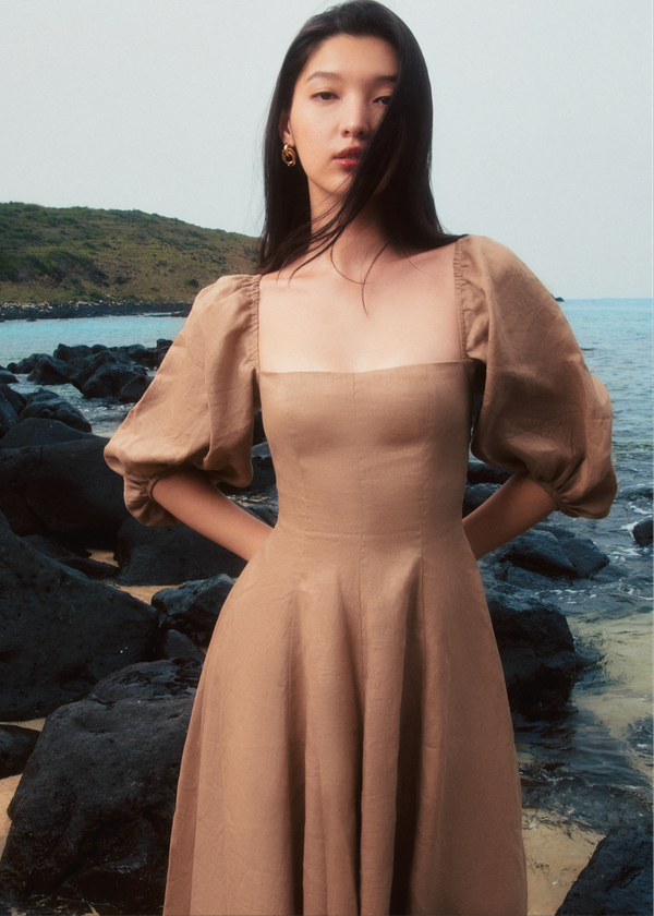 Gilda Midi Dress - Hazelnut Gilda Midi Dress - Hazelnut