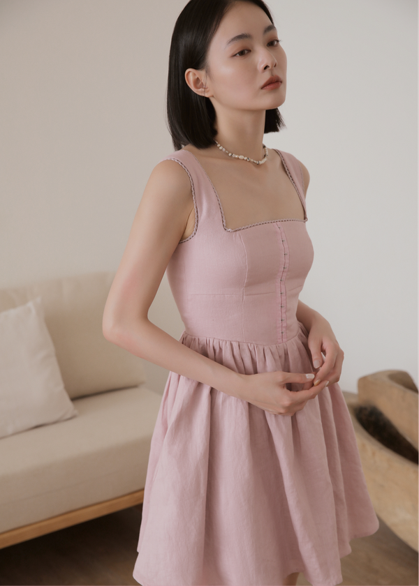 Julian Mini Dress - Powder