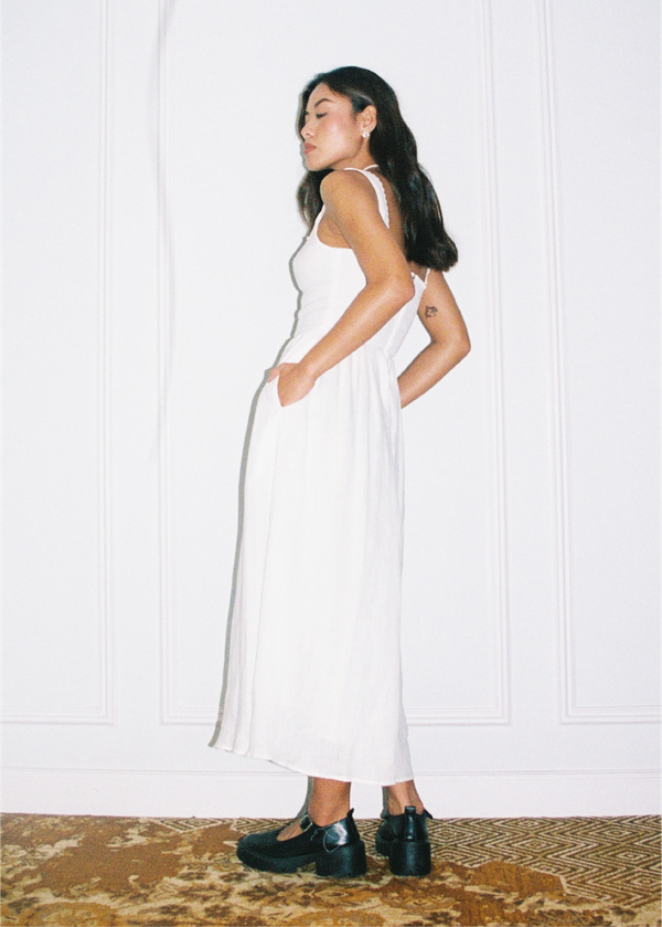 Julian Midi Dress - White